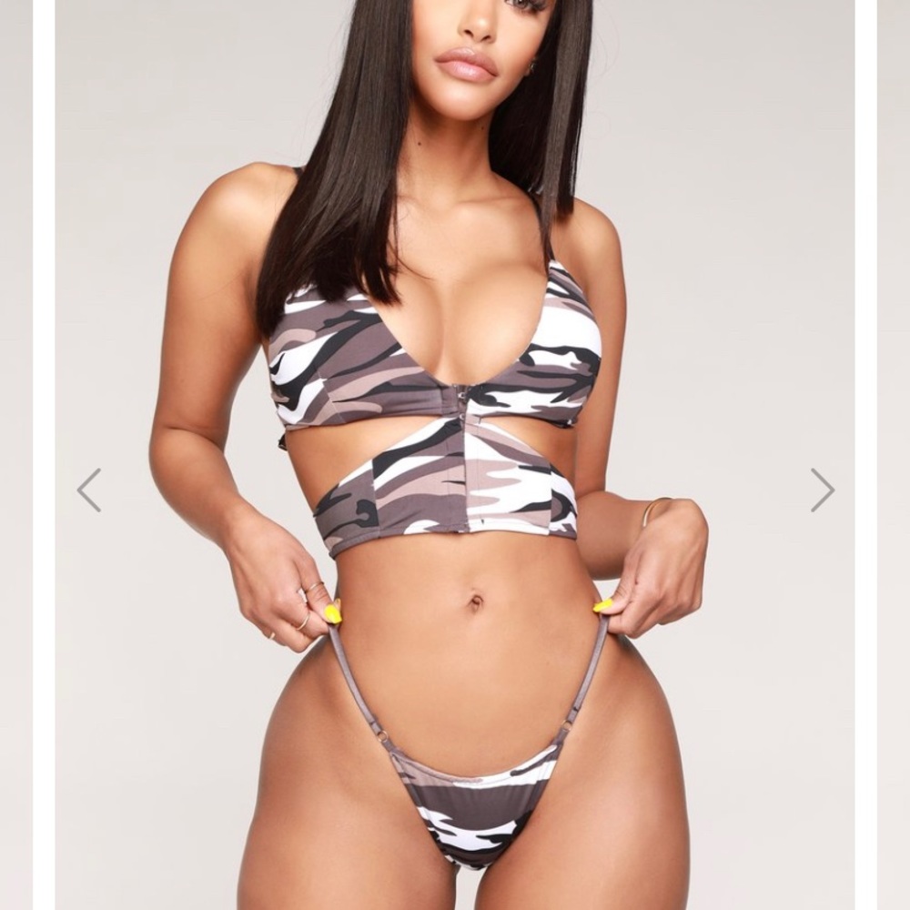 Grey camo Brazilian bikini